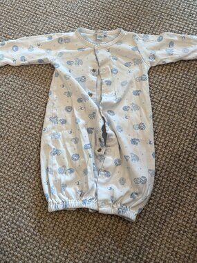 Kissy Kissy Convertible Sleep/Play Gown EUC Size NB